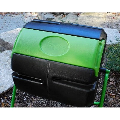 FCMP Outdoor HF-RM4000 HOTFROG 37 Gallon Plastic Single Chamber Roto Tumbling Composter Outdoor Elevated Rotating Garden Compost Bin, Black/Green 6 FCMP Outdoor HF-RM4000 HOTFROG 37 Gallon Plastic Single Chamber Roto Tumbling Composter Outdoor Elevated Rotating Garden Compost Bin, Black/Green - Image 4