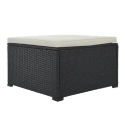 9pc Wicker Patio Sectional Seating Set With Cushions - Black/Beige - GODEER -Sunnydaze Decor Store GUEST 4ba746f9 4cf9 401e 88a5 704916f47edc