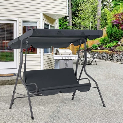 Aoodor 3 Seater Patio Porch Swing With Canopy 7 Aoodor 3 Seater Patio Porch Swing With Canopy - Image 5