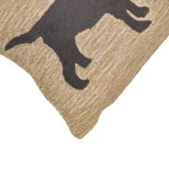 18"x18" Front Porch Christmas Dog Indoor/Outdoor Square Throw Pillow Neutral - Liora Manne -Sunnydaze Decor Store GUEST 4c347726 9146 4bbc b829 9d2248e64273