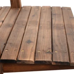 Costway 5' Wooden Bridge Stained Finish Decorative Solid Wood Garden Pond Arch Walkway -Sunnydaze Decor Store GUEST 4c4ba8b1 ccca 46c3 b4fd 338ccbdfedc5