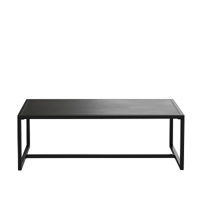 Emma And Oliver All-Weather Commercial Grade Indoor/Outdoor Steel Patio Coffee Table In Black 10 Emma And Oliver All-Weather Commercial Grade Indoor/Outdoor Steel Patio Coffee Table In Black - Image 8
