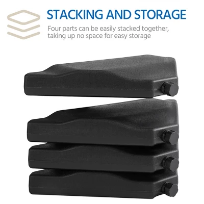 Yaheetech 4-Pieces Water Sand Filling Plastic Base Stand 5 Yaheetech 4-Pieces Water Sand Filling Plastic Base Stand - Image 3