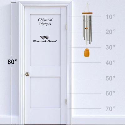 Woodstock Wind Chimes Signature Collection, Chimes Of Olympos, 36'' Silver Wind Chime OWS 4 Woodstock Wind Chimes Signature Collection, Chimes Of Olympos, 36'' Silver Wind Chime OWS - Image 2