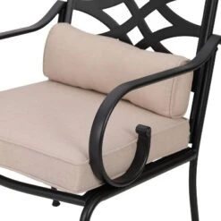 7pc Outdoor Dining Set With 6 Chairs With Seat & Back Cushions & Metal Rectangle Table With Umbrella Hole - Captiva Designs 22 7pc Outdoor Dining Set With 6 Chairs With Seat & Back Cushions & Metal Rectangle Table With Umbrella Hole - Captiva Designs -Sunnydaze Decor Store GUEST 4e0e2187 05d3 4abe 9579 cbbedc843448