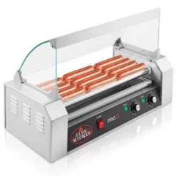 Olde Midway Electric Hot Dog Roller Grill Cooker With Glass Cover, Commercial Grade Machine -Sunnydaze Decor Store GUEST 4eb6f097 3c6a 46d2 ab31 598ed5b25e12
