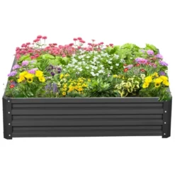 Outsunny 4' X 4' X 1' Galvanized Raised Garden Bed, Planter Raised Bed With Steel Frame For Vegetables, Flowers, Plants And Herbs 11 Outsunny 4' X 4' X 1' Galvanized Raised Garden Bed, Planter Raised Bed With Steel Frame For Vegetables, Flowers, Plants And Herbs -Sunnydaze Decor Store GUEST 5179d9f8 1648 4046 bafa d1855007a06e