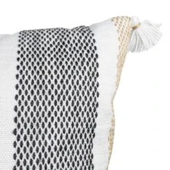 Tan & Black Tick Stripe 30X30 Oversized Filled Outdoor Pillow - Foreside Home & Garden 10 Tan & Black Tick Stripe 30X30 Oversized Filled Outdoor Pillow - Foreside Home & Garden -Sunnydaze Decor Store GUEST 51850fb7 c2aa 4082 ba94 2afcf66671f5