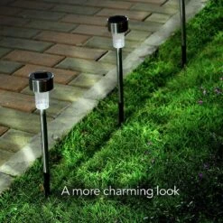 Dartwood Solar Pathway LED Lights - Outdoor Solar Lights For Your Yard, Pathway, Lawn, Patio, Or Driveway (30 Pack , Black) -Sunnydaze Decor Store GUEST 51cfca71 e7db 4e1c b7eb 6ba60c9b42e7