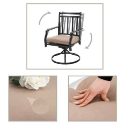 7pc Patio Dining Set With Rectangle Table With 2.6" Umbrella Hole & 360 Swivel Cushioned Arm Chairs - Captiva Designs 13 7pc Patio Dining Set With Rectangle Table With 2.6" Umbrella Hole & 360 Swivel Cushioned Arm Chairs - Captiva Designs -Sunnydaze Decor Store GUEST 51d206ac b8fd 4dad 9f05 7c807fd567c6