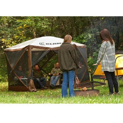 Clam Quick-Set Escape 11.5 X 11.5 Ft Portable Pop Up Camping Outdoor Gazebo Screen Tent Canopy Shelter & Carry Bag With 6 Wind & Sun Panels Accessory 6 Clam Quick-Set Escape 11.5 X 11.5 Ft Portable Pop Up Camping Outdoor Gazebo Screen Tent Canopy Shelter & Carry Bag With 6 Wind & Sun Panels Accessory - Image 4