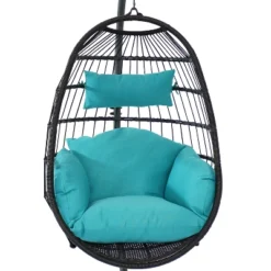 Sunnydaze Decor Sunnydaze Outdoor Resin Wicker Patio Penelope Hanging Basket Egg Chair Swing With Cushions, Headrest, And Steel Stand Set - 3pc 15 Sunnydaze Decor Sunnydaze Outdoor Resin Wicker Patio Penelope Hanging Basket Egg Chair Swing With Cushions, Headrest, And Steel Stand Set - 3pc -Sunnydaze Decor Store GUEST 52a0a523 9673 41a4 9e1e ae3b51bf5278
