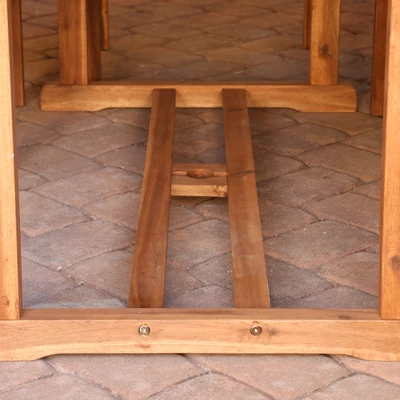 7pc Acacia Wood Patio Dining Set With Cushions - Saracina Home 5 7pc Acacia Wood Patio Dining Set With Cushions - Saracina Home - Image 3