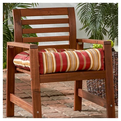 Roma Stripe Outdoor Seat Cushion - Kensington Garden 3 Roma Stripe Outdoor Seat Cushion - Kensington Garden