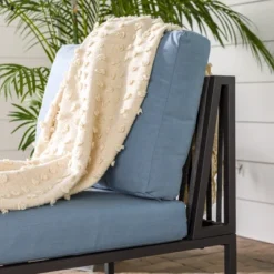 Outdoor Modern Modular Patio Side Chair Blue - Saracina Home -Sunnydaze Decor Store GUEST 53ce51f2 2985 4166 9744 dd38cb735116