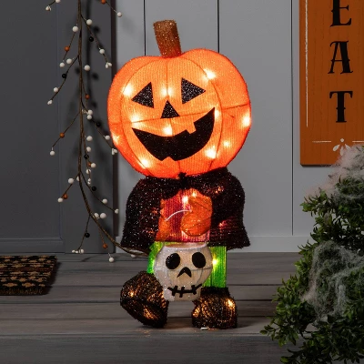Light Up Pumpkin Trick-or-Treater Halloween Novelty Sculpture Light - Hyde & EEK! Boutique™ 3 Light Up Pumpkin Trick-or-Treater Halloween Novelty Sculpture Light - Hyde & EEK! Boutique™