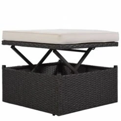 4pc Outdoor Wicker Rectangle Daybed With Canopy & Cushions - Beige - GODEER -Sunnydaze Decor Store GUEST 547f883b 6e74 4fca b52a d9b385e01e50