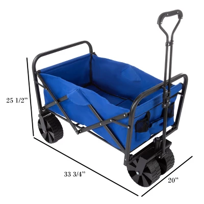 Nature Spring All-Terrain Heavy-Duty Collapsible Utility Wagon With Telescopic Handle 3 Nature Spring All-Terrain Heavy-Duty Collapsible Utility Wagon With Telescopic Handle