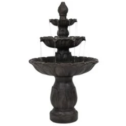Sunnydaze Decor Sunnydaze 46"H Electric Polystone 3-Tier Classic Tulip Outdoor Water Fountain -Sunnydaze Decor Store GUEST 54b6fbc0 8b85 446b a3a9 44f65a09bff1