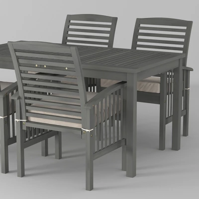 Ravenscroft 5pc Acacia Wood Patio Dining Set - Saracina Home 14 Ravenscroft 5pc Acacia Wood Patio Dining Set - Saracina Home - Image 12