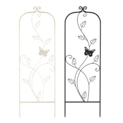 Garden Trellis-For Climbing Plants- 46-Inch White Decorative Leafy Vine & Butterfly Metal Panel-For Roses, Vegetable Plants & Flowers By Pure Garden 12 Garden Trellis-For Climbing Plants- 46-Inch White Decorative Leafy Vine & Butterfly Metal Panel-For Roses, Vegetable Plants & Flowers By Pure Garden -Sunnydaze Decor Store GUEST 5633bd23 5512 4d4a b8b3 368264f10ce2