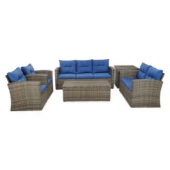 6pc Wicker Outdoor Conversation Set - EDYO LIVING 27 6pc Wicker Outdoor Conversation Set - EDYO LIVING -Sunnydaze Decor Store GUEST 57a1d0e8 f6a4 4798 ae11 d98af57afb09