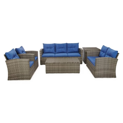 6pc Wicker Outdoor Conversation Set - EDYO LIVING 15 6pc Wicker Outdoor Conversation Set - EDYO LIVING - Image 13