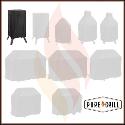 Pure Grill 40-inch Smoker BBQ Grill Cover For Electric Vertical Smokers, Universal Fit Cover - 24" X 17" X 38" 8 Pure Grill 40-inch Smoker BBQ Grill Cover For Electric Vertical Smokers, Universal Fit Cover - 24" X 17" X 38" - Image 6