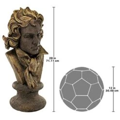 Design Toscano Ludwig Van Beethoven Sculptural Composer Bust -Sunnydaze Decor Store GUEST 59431374 5a5f 46bf b5ac a4117d57a8f5