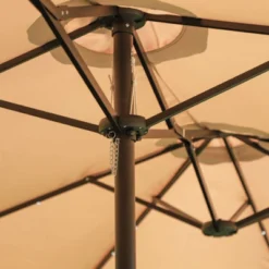 15' X 9' Rectangular Lit Outdoor Patio Market Umbrella With Extra Large Base And Sand Bags - Captiva Designs -Sunnydaze Decor Store GUEST 596b98b4 b6da 49fb a52c 609d7375ff89