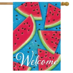 Watermelon Welcome Summer House Flag 28" X 40" Briarwood Lane