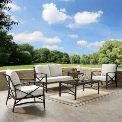 5pc Kaplan Outdoor Seating Set Oatmeal - Crosley 10 5pc Kaplan Outdoor Seating Set Oatmeal - Crosley -Sunnydaze Decor Store GUEST 59b749a1 0953 46a3 be80 31220bea876c
