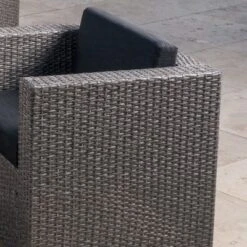 Puerta 6pc Wicker L-Shaped Sectional Sofa Set - Black/Gray - Christopher Knight Home -Sunnydaze Decor Store GUEST 5a27a98b e5e9 4432 af1b bac0e5c519f0