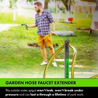 Yard Butler Hose Bib Extender - Outdoor Faucet Extender And Remote Spigot - Puts Your Garden Hose Where You Want It - IHBE-6 4 Yard Butler Hose Bib Extender - Outdoor Faucet Extender And Remote Spigot - Puts Your Garden Hose Where You Want It - IHBE-6 - Image 2