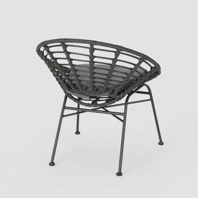 3pc Pigment Iron Modern Boho Chat Set Gray - Christopher Knight Home 5 3pc Pigment Iron Modern Boho Chat Set Gray - Christopher Knight Home - Image 3