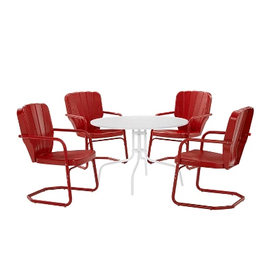 Ridgeland 5pc Outdoor Dining Set - Red - Crosley 7 Ridgeland 5pc Outdoor Dining Set - Red - Crosley - Image 5
