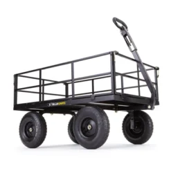 Gorilla Cart GOR1200-COM 9 Cubic Feet 1200 Pound Capacity Heavy Duty Durable Steel Utility Wagon Cart W/ 2 In 1 Towing Handle & Removable Sides, Black 9 Gorilla Cart GOR1200-COM 9 Cubic Feet 1200 Pound Capacity Heavy Duty Durable Steel Utility Wagon Cart W/ 2 In 1 Towing Handle & Removable Sides, Black -Sunnydaze Decor Store GUEST 5bc75753 4da6 4557 9e43 7c3514ad60cf