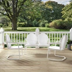 Griffith 3pc Outdoor Seating Set - White - Crosley 11 Griffith 3pc Outdoor Seating Set - White - Crosley -Sunnydaze Decor Store GUEST 5bd676fc 48da 4397 9a0d 2b9c009d7251