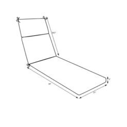 Gilford Outdoor/Indoor Chaise Lounge Cushion - Pillow Perfect -Sunnydaze Decor Store GUEST 5c8fb772 d378 4b3e b647 1d75ae32d7af