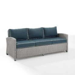 Bradenton Outdoor Wicker Sofa - Crosley 31 Bradenton Outdoor Wicker Sofa - Crosley -Sunnydaze Decor Store GUEST 5cb0158d e026 470c ac88 e58536633387