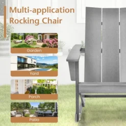 Costway Patio Adirondack Rocking Chair All Weather HDPE Porch Rocker 330lbs Grey Outdoor 17 Costway Patio Adirondack Rocking Chair All Weather HDPE Porch Rocker 330lbs Grey Outdoor -Sunnydaze Decor Store GUEST 5cdfe79d 3c13 45f8 800d 071b761e1004