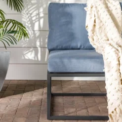 Outdoor Modern Modular Patio Side Chair Blue - Saracina Home -Sunnydaze Decor Store GUEST 5dc97f24 1d4f 4c75 8710 7cda9d5b6021