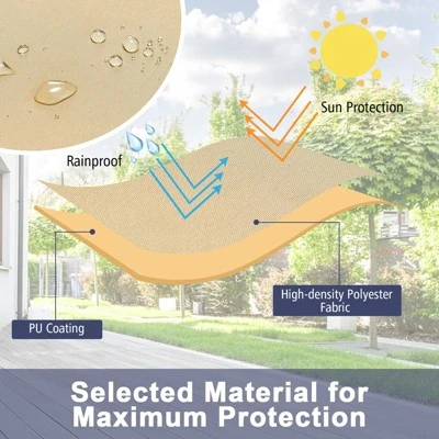 Costway Patio 60''x43'' 2-Seater Bench Loveseat Deep Sofa Cover Waterproof Handle Air Vent 8 Costway Patio 60''x43'' 2-Seater Bench Loveseat Deep Sofa Cover Waterproof Handle Air Vent - Image 6