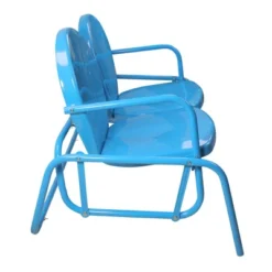 Northlight 2-Person Outdoor Retro Metal Tulip Double Glider Patio Chair, Turquoise Blue 7 Northlight 2-Person Outdoor Retro Metal Tulip Double Glider Patio Chair, Turquoise Blue -Sunnydaze Decor Store GUEST 5f471174 e030 4ea3 b5a9 d03f0168435e