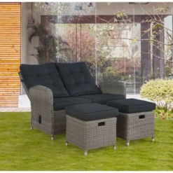 Monaco 3pc Set With 2 Seat Reclining Bench & 2 Ottomans - Gray - Alaterre Furniture 15 Monaco 3pc Set With 2 Seat Reclining Bench & 2 Ottomans - Gray - Alaterre Furniture -Sunnydaze Decor Store GUEST 5fce561c 304d 4727 ad5b 1e2e7f3e5372