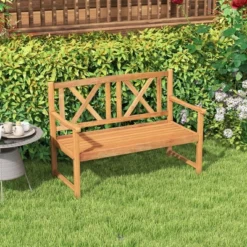 Costway 2-Person Bench Patio Acacia Wood Outdoor Loveseat Chair Garden Natural -Sunnydaze Decor Store GUEST 6129b601 2924 4863 a180 037cc9c2c5cd