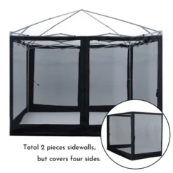 Aoodor Canopy Mesh Sidewall Replacement With 2 Side Zipper For 10' X 10' Pop Up Canopy Tent (Mosquito Net Only) -Sunnydaze Decor Store GUEST 614bb019 6cd9 41e8 bf28 817ba51652e2
