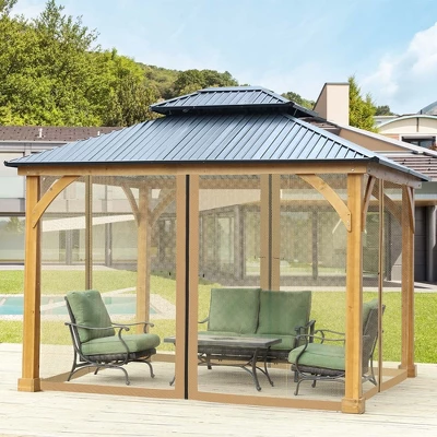 Aoodor Gazebo Netting Screen Replacement Universal 4-Panel Sidewalls 10' X 13' (Only Netting) 8 Aoodor Gazebo Netting Screen Replacement Universal 4-Panel Sidewalls 10' X 13' (Only Netting) - Image 6