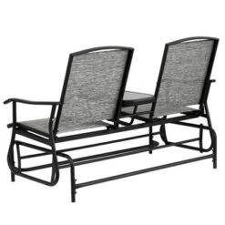 Gardenised Two Person Outdoor Double Swing Glider Chair Set With Center Tempered Glass Table, Loveseat Lawn Rocker Bench 12 Gardenised Two Person Outdoor Double Swing Glider Chair Set With Center Tempered Glass Table, Loveseat Lawn Rocker Bench -Sunnydaze Decor Store GUEST 62f282aa 5598 4100 89d0 5ee5696faecf