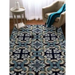 Liora Manne Ravella Floral Indoor/Outdoor Rug -Sunnydaze Decor Store GUEST 635b629a c9d8 47ea b97d ac3f1d939566